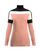 Matchesfashion.com Fusalp - Powdery Striped Roll Neck Sweater - Womens - Pink Multi