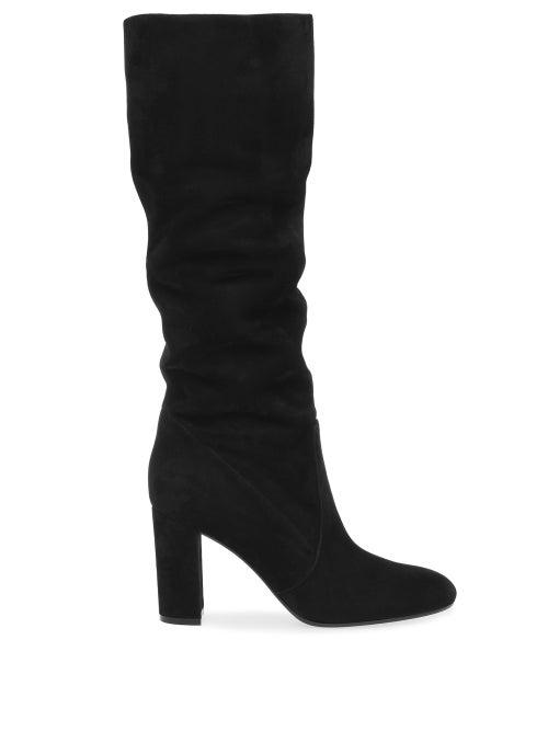 Matchesfashion.com Gianvito Rossi - Glen 85 Suede Knee-high Boots - Womens - Black