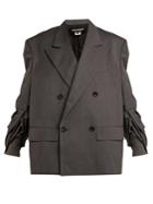 Junya Watanabe Gathered-sleeve Oversized Wool Blazer