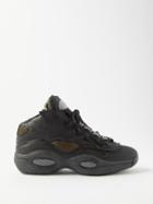 Reebok X Margiela - The Question Memory Of Leather Trainers - Mens - Black