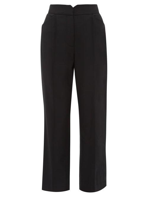 Matchesfashion.com Rebecca Taylor - High Rise Twill Trousers - Womens - Black
