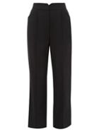Matchesfashion.com Rebecca Taylor - High Rise Twill Trousers - Womens - Black