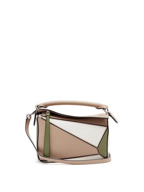 Matchesfashion.com Loewe - Puzzle Mini Leather Cross-body Bag - Womens - Grey Multi