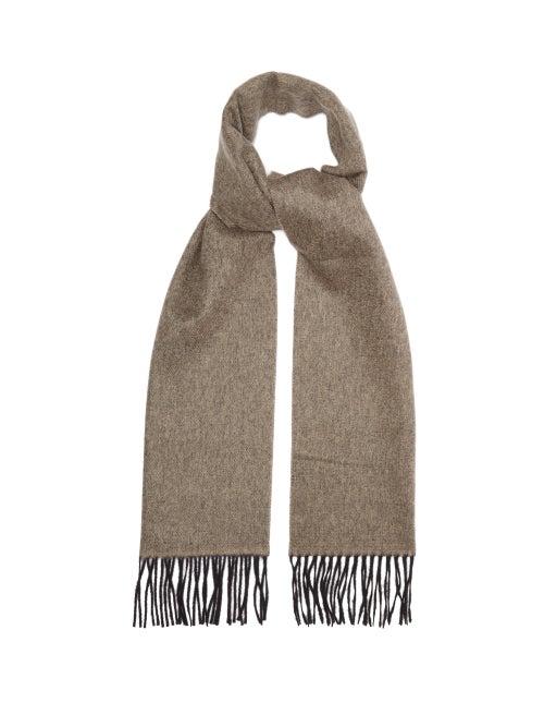 Matchesfashion.com Lanvin - Two Tone Cashmere Scarf - Mens - Brown Multi