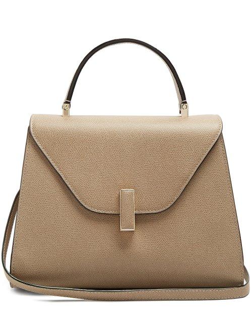 Matchesfashion.com Valextra - Iside Medium Grained Leather Bag - Womens - Beige