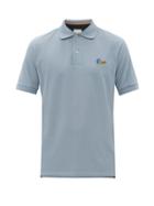 Paul Smith - Paint-splatter Logo Cotton Polo Shirt - Mens - Light Blue
