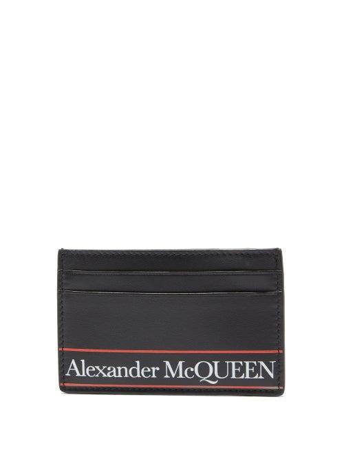 Mens Accessories Alexander Mcqueen - Logo-print Leather Cardholder - Mens - Black