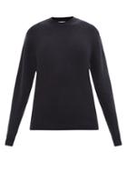 Raey - Recycled-cashmere Blouson-back Crew-neck Sweater - Womens - Navy