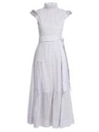 Teija High-neck Capped-sleeved Cotton Dress