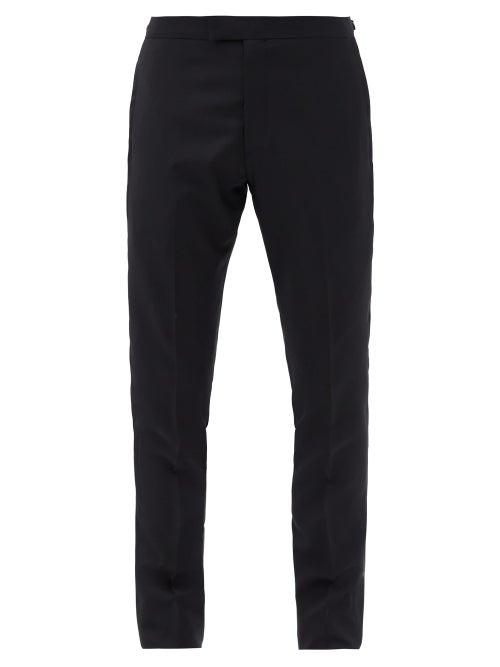 Matchesfashion.com Paul Smith - Satin-trim Wool-blend Tuxedo Trousers - Mens - Black