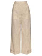 Matchesfashion.com Hillier Bartley - Wide Leg Camel Canvas Trousers - Womens - Beige