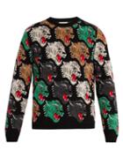 Matchesfashion.com Gucci - Panther Face Wool Sweater - Mens - Multi