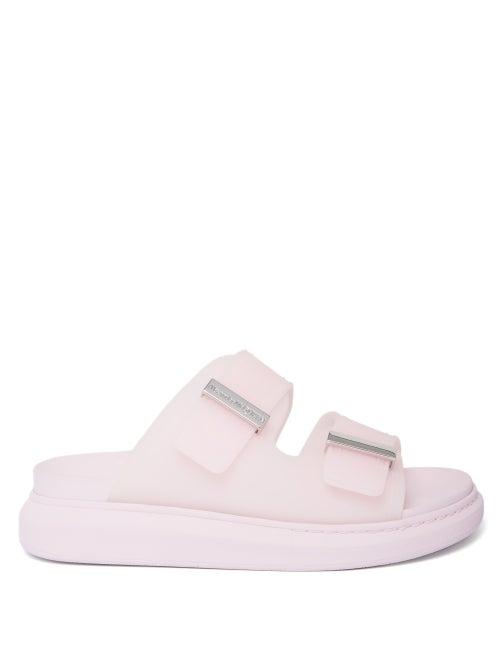 Alexander Mcqueen - Hybrid Matte-rubber Slides - Womens - Light Pink