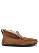 Quoddy - Dorm Shearling Slipper Boots - Mens - Brown