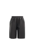 Matchesfashion.com 16arlington - Mandrake Elasticated-waist Leather Wide-leg Shorts - Womens - Black