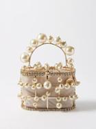 Rosantica - Holli Faux-pearl Cage Bag - Womens - Crystal