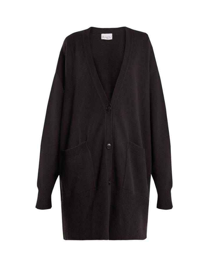 Raey Long-line Cashmere Granddad Cardigan