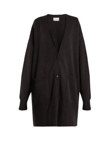 Raey Long-line Cashmere Granddad Cardigan