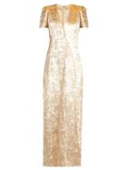Matchesfashion.com Brock Collection - Doreen Crushed Velvet Dress - Womens - Cream