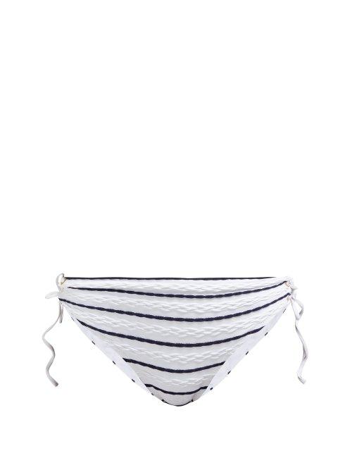 Matchesfashion.com Heidi Klein - Dubrovnik Striped Bikini Briefs - Womens - Navy Stripe
