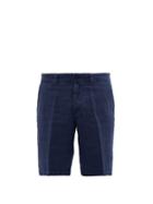 Matchesfashion.com 120% Lino - Garment Dyed Linen Twill Shorts - Mens - Blue