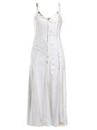 Matchesfashion.com Racil - Marylin Sequinned Tulle Midi Dress - Womens - White Gold