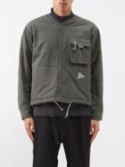 And Wander - T/c Alpha Collarless Padded-shell Jacket - Mens - Khaki