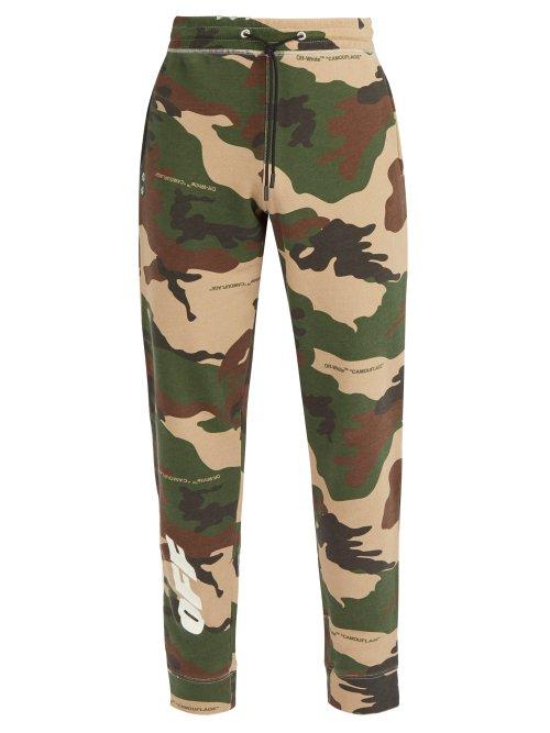 Matchesfashion.com Off-white - Camouflage And Logo Print Track Pants - Mens - Camouflage