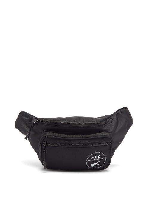 Matchesfashion.com A.p.c. - Logo-print Canvas Belt Bag - Mens - Black