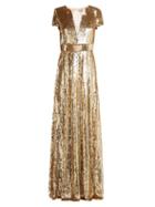 Matchesfashion.com Temperley London - Ray Sequined Gown - Womens - Gold