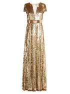 Matchesfashion.com Temperley London - Ray Sequined Gown - Womens - Gold