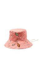 Matchesfashion.com Loewe Paula's Ibiza - Fisherman Seashell-print Twill Hat - Womens - Pink Multi