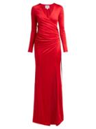 Matchesfashion.com Galvan - Allegra Ruched Side Jersey Gown - Womens - Red