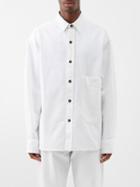 Studio Nicholson - Waist-pocket Cotton Oversized Shirt - Mens - White