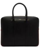 Matchesfashion.com Thom Browne - Business Day Tricolour Detail Leather Bag - Mens - Black