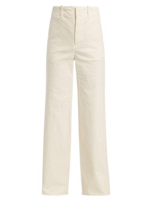 Matchesfashion.com Nili Lotan - Irene Wide Leg Jeans - Womens - Cream