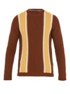 Prada Contrast-stripe Wool And Cashmere-blend Sweater