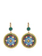 Dolce & Gabbana Floral-drop Crystal-embellished Earrings
