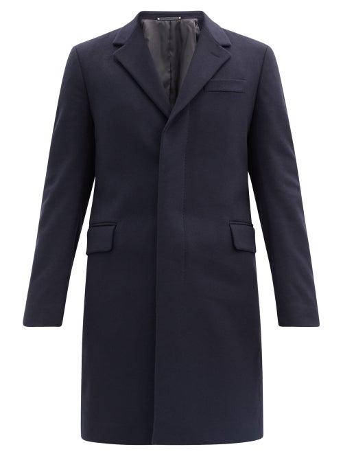 Matchesfashion.com Paul Smith - Single-breasted Wool-blend Overcoat - Mens - Navy