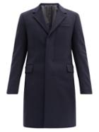 Matchesfashion.com Paul Smith - Single-breasted Wool-blend Overcoat - Mens - Navy