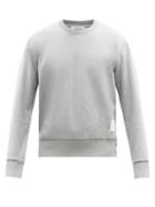 Mens Rtw Thom Browne - Tricolour-stripe Cotton-jersey Sweatshirt - Mens - Grey