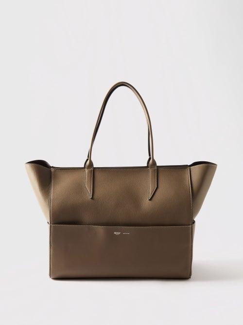 Mtier - Incognito Small Leather Tote Bag - Womens - Dark Grey