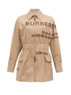 Matchesfashion.com Burberry - Logo-appliqu Zip-through Jacket - Womens - Beige