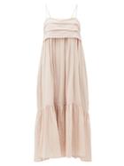 Matchesfashion.com Loup Charmant - Iliana Bow-back Organic-cotton Dress - Womens - Pink
