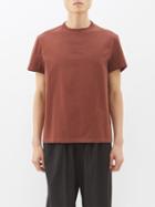 Maison Margiela - Upside-down Logo-embroidered Cotton T-shirt - Mens - Red