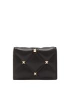 Valentino Candystud Leather Zip-around Purse