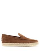 Matchesfashion.com Tod's - Suede Moccasin Espadrilles - Mens - Brown