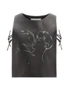 Mens Rtw Ludovic De Saint Sernin - X Jack Taylor Lovatt Printed Leather Tank Top - Mens - Black