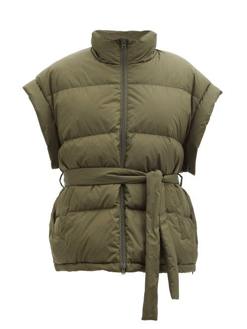 The Frankie Shop - Aspen Belted Down Gilet - Womens - Khaki