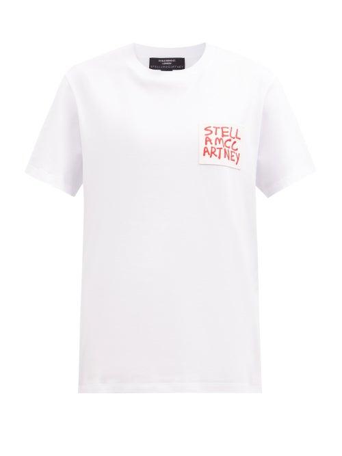 Stella Mccartney - X Ed Curtis Logo-print Cotton-jersey T-shirt - Womens - Red White